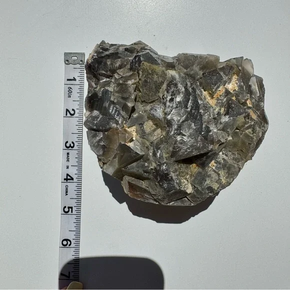 Dark Purple Cubic Fluorite Cluster 2.37 lb 4.5x5” Display